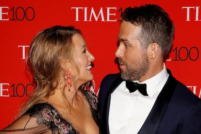 Ryan Reynolds y Blake Lively en una fiesta en Manhattan, Nueva York, en abril de 2017.