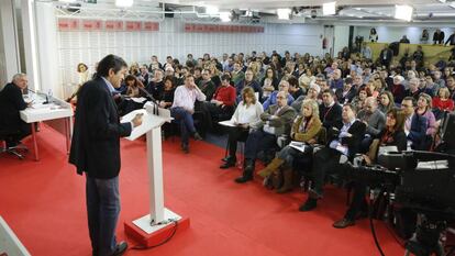 Javier Ferández en un acto del PSOE.