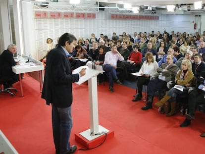 Javier Ferández en un acto del PSOE.