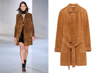 Chaquetón de ante
	

	Perfecto para el entretiempo, este tejido ha venido para quedarse. Palabra de Jill Stuart (izquierda) y de Zara (89,99 euros).