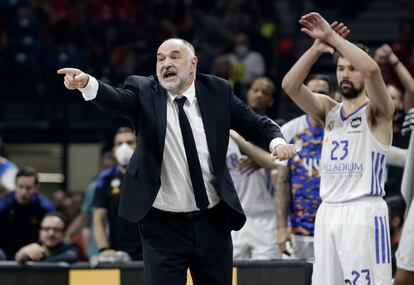 Pablo Laso durante la final de la Euroliga.