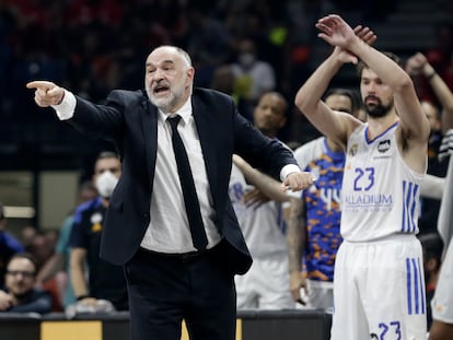 Pablo Laso durante la final de la Euroliga.