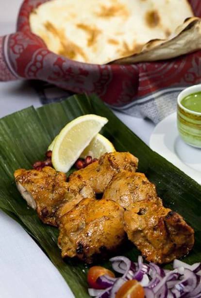 Pollo tandoor, uno de los platos de Tilk.