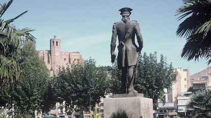 Statue of Gaspar de Portolá in Balaguer, in Catalonia's Lleida province.