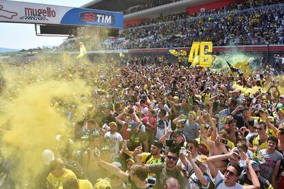 Fans de Valentino Rossi en Mugello.