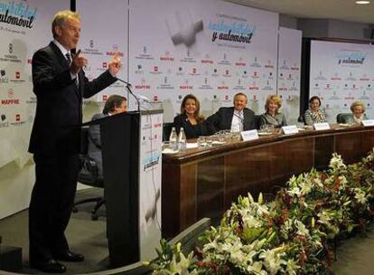 Tony Blair en la conferencia organizada por la Fundación Barreiros y Mapfre en Madrid.