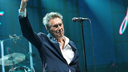 Bryan Ferry performing at The O2 Arena in London during the Roxy Music 50th Anniversary Tour, on October 14, 2022.