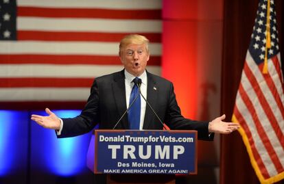 El candidato republicano Donald Trump lidera todas las encuestas. 