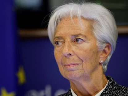 Christine Lagarde, presidenta del BCE, en comparecencia ante el Parlamento Europeo