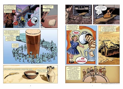 Ilustraciones de Aaron McConnell en el interior de 'La historia en cómic de la cerveza', de Jonathan Hennessey y Mike Smith (Principal de los Libros).