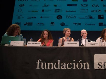 Presentacion del documento marco para el Estatuto del Creador en la sala Berlanga , Madrid.