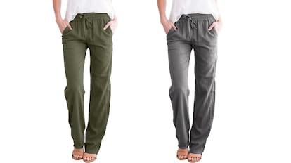 pantalones mujer lino