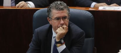 Francisco Granados en un pleno de la Asamblea de Madrid.