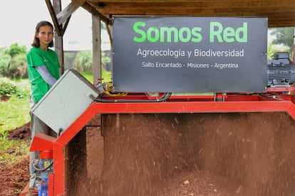 La volteadora de la biofábrica Reverdecer
