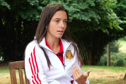 Aitana Bonmatí, durante la última concentración de la selección española.