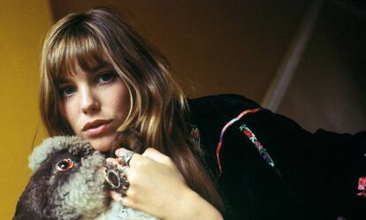 Retrato de Jane Birkin en los sesenta.