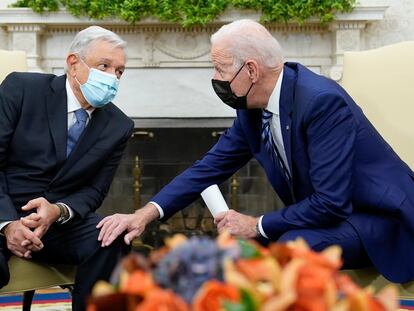 El presidente de México, Andrés Manuel López Obrador, junto a su homólogo, Joe Biden