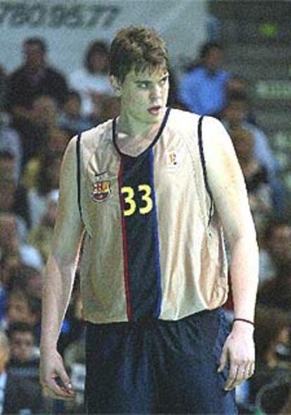 Marc Gasol, en el Joventut-Barça de ayer.