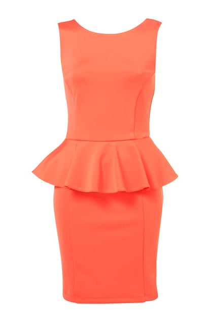 Vestido con peplum, de Topshop (60 euros aprox.).