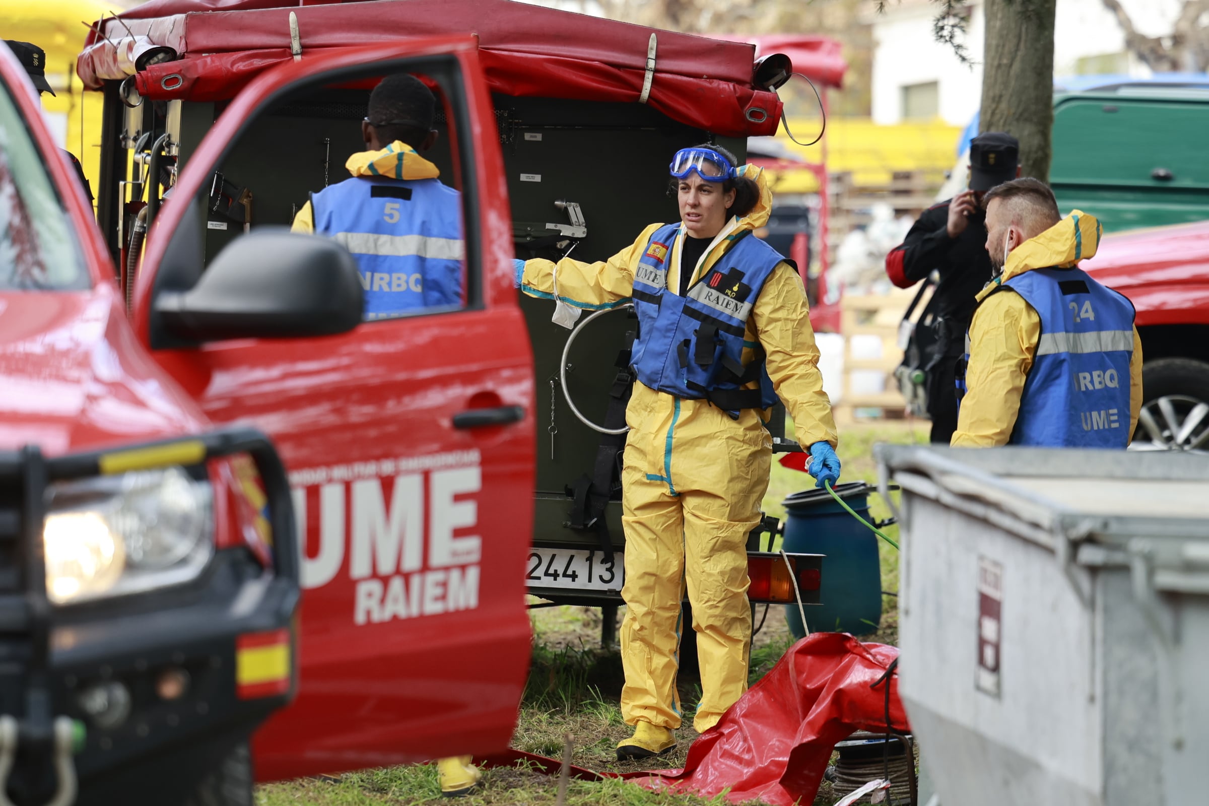 Una imagen de miembros de la UME en Collserola.