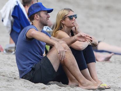 Gwyneth Paltrow y Chris Martin, en una escapada con sus hijos en febrero de 2015.