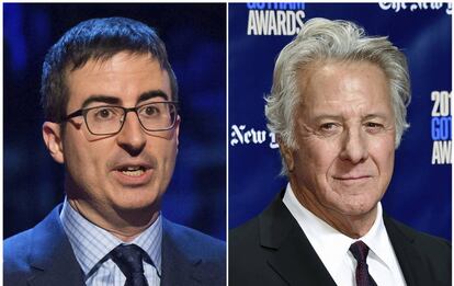 John Oliver y Dustin Hoffman 