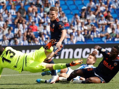 Kevin Gameiro, en la acción del gol.