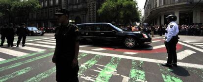 El presidente de EE UU llega a la plaza del Zócalo en Ciudad de México.