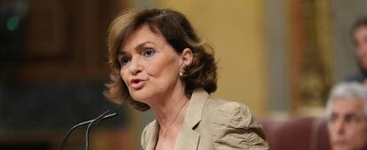 La vicepresidenta del Gobierno en funciones, Carmen Calvo.