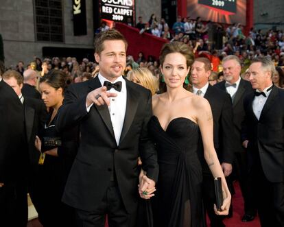 Brad Pitt y Angelina Jolie cuando eran pareja.