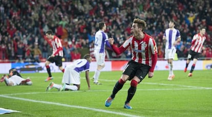 Ibai Gómez celebra su primer gol