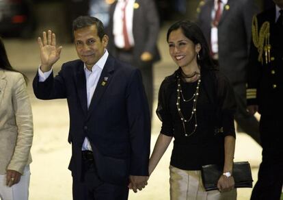 El presidente peruano Ollanta Humala y la primera dama Nadine Heredia.