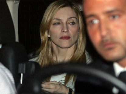 Llegada de Madonna a Roma el pasado sábado.