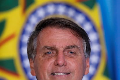 O presidente Jair Bolsonaro durante cerimônia no Palácio do Planalto em 12 de janeiro.