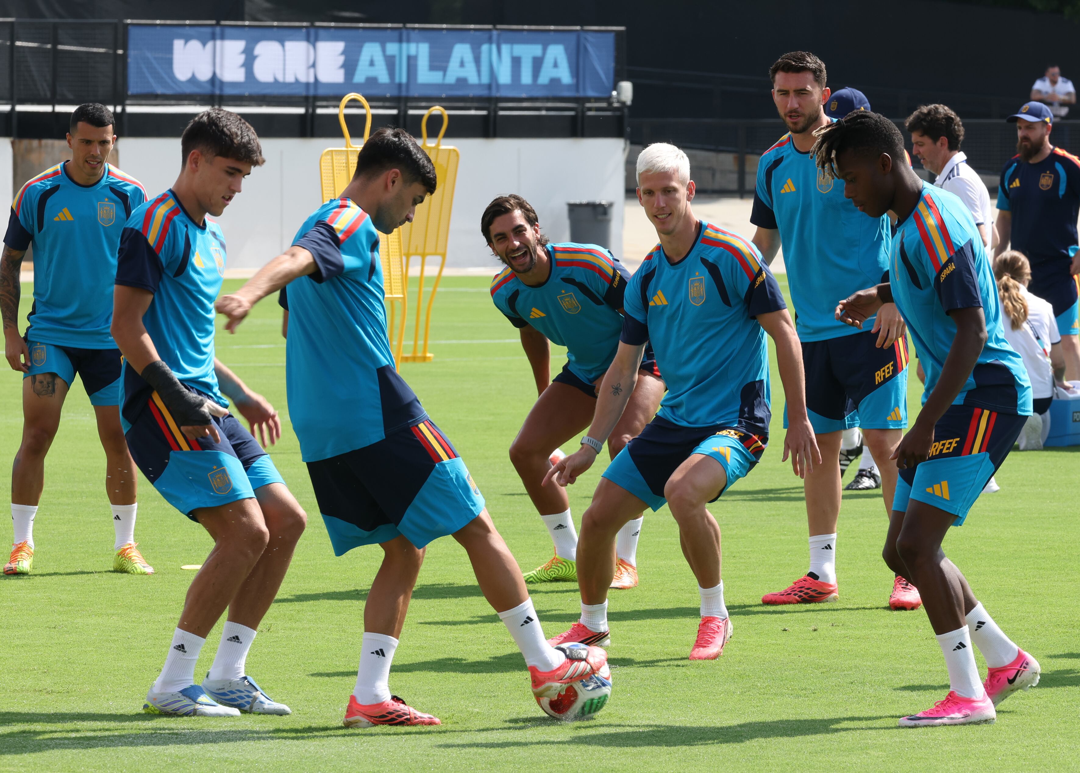 El último entrenamiento de España antes del debut en el Mundial contra Cabo Verde.