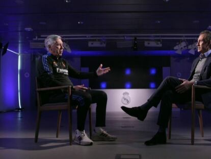 Carlo Ancelotti y Jorge Valdano, en su conversación para el programa 'Universo Valdano'