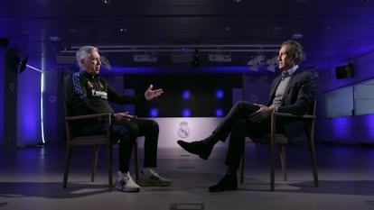 Carlo Ancelotti y Jorge Valdano, en su conversación para el programa 'Universo Valdano'