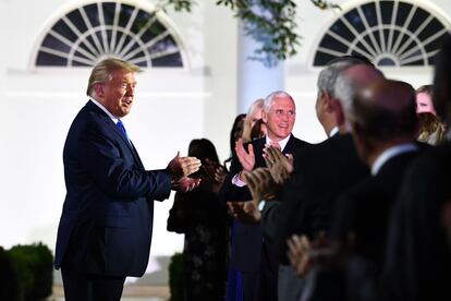 Trump, en la Casa Blanca durante la Convención Republicana.