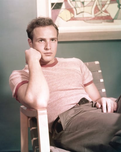 Marlon Brando fotografiado en 1955.