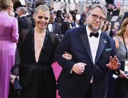 Kim Morgan e o diretor Guillermo del Toro.