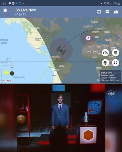 ISS Live Now en Android.