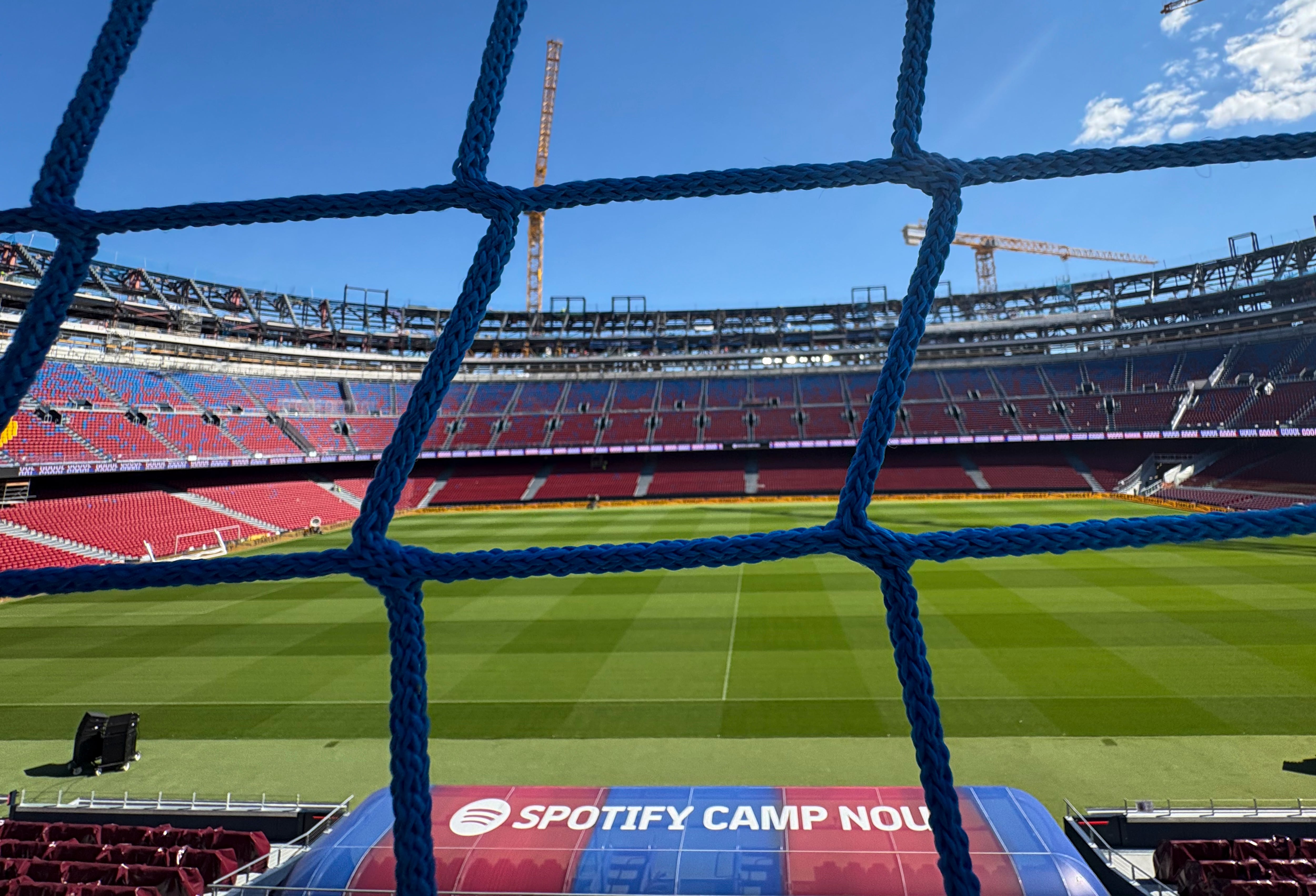 El nuevo estadio Spotify Camp Nou, el martes, cuando el FC Barcelona organizó por primera vez una visita a las obras.