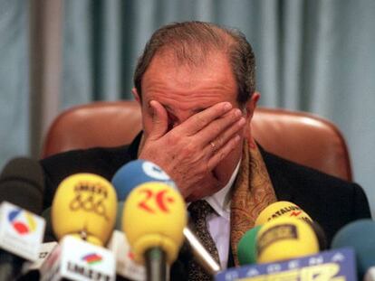 Jesús Gil, durante la conferencia de prensa de ayer.