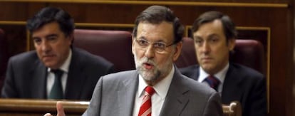 Rajoy, durant una sessió de control a l'Executiu al Congrés.