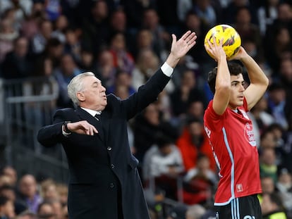 Carlo Ancelotti, durante contra el Celta.