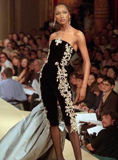 Katoucha, en un desfile de Yves Saint Laurent.