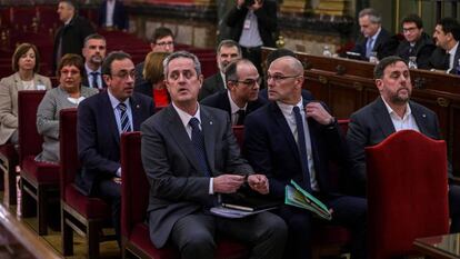 magen de los líderes independentistas juzgados en el Supremo, el día del inicio del juicio (el pasado 12 de febrero). 