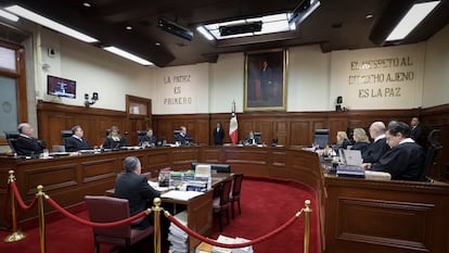 Sesión de la Suprema Corte de Justicia de la Nación, el 19 de agosto.