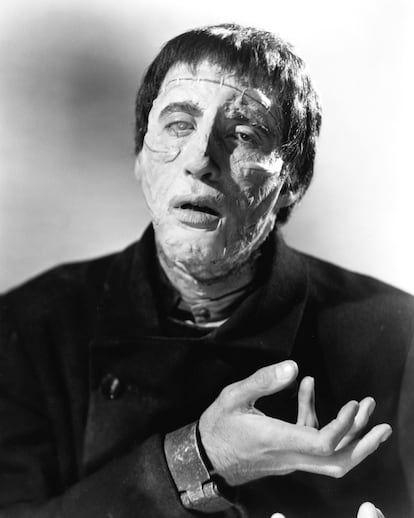 Christopher Lee as Frankenstein's monster in 1957.