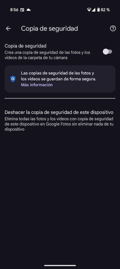 Nueva función para la copia de seguridad en Google Fotos